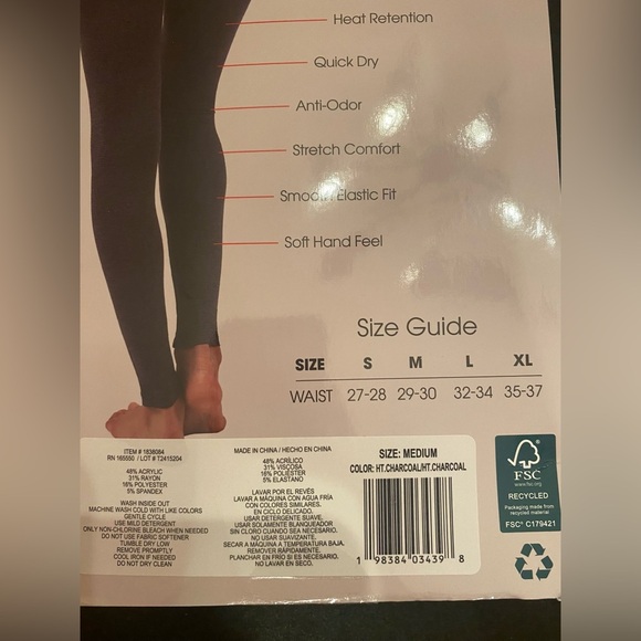 32 Degree Heat 2 Pack Thermal Base Later Pant Size Medium - Picture 5 of 5